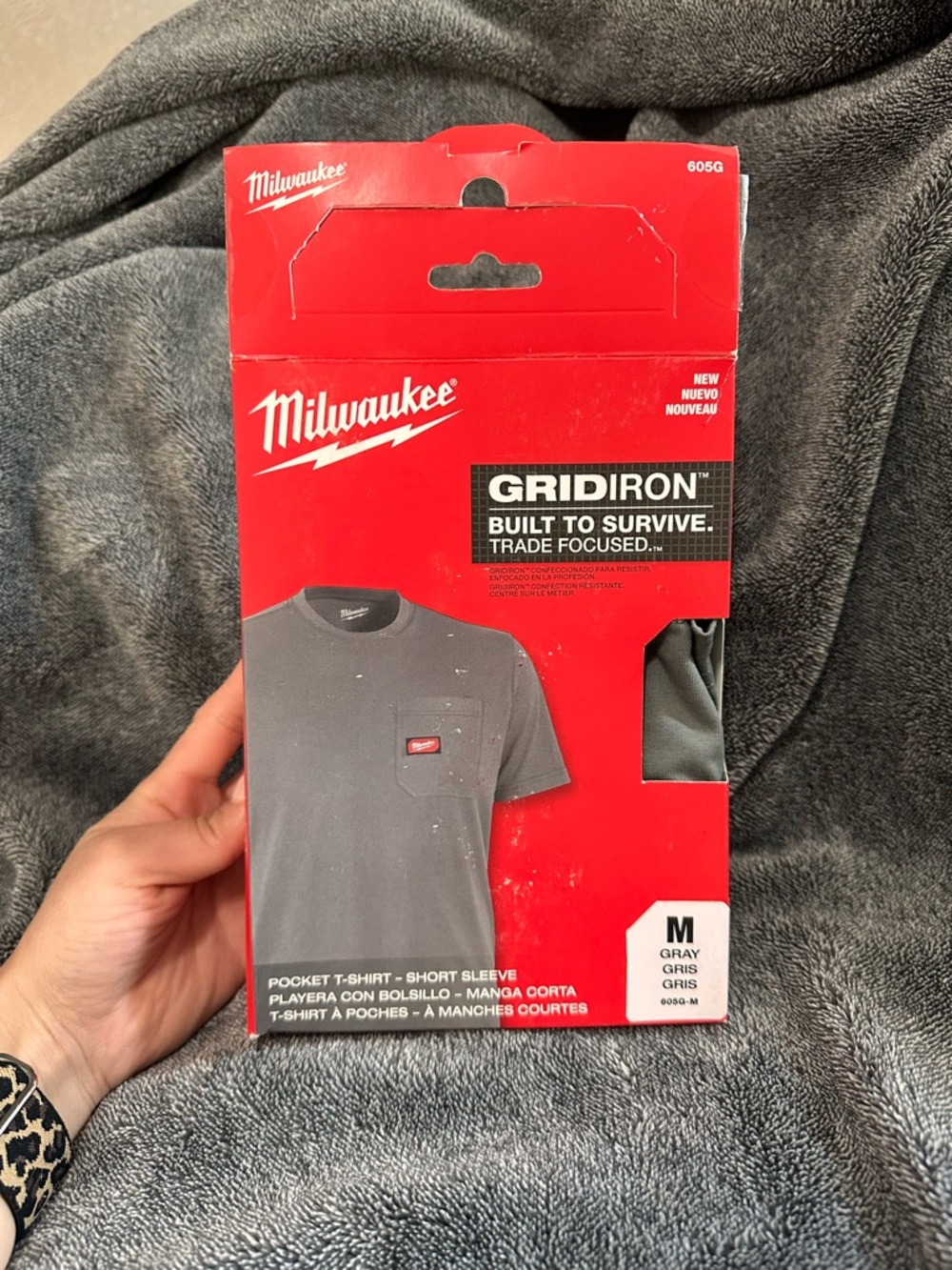 Milwaukee Gridiron Men's Short Sleeve Pocket T-Shirt - Gray